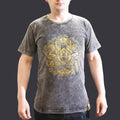 Nomad Sari Stonewashed T-Shirt - Hamsa - Dark Grey - Small