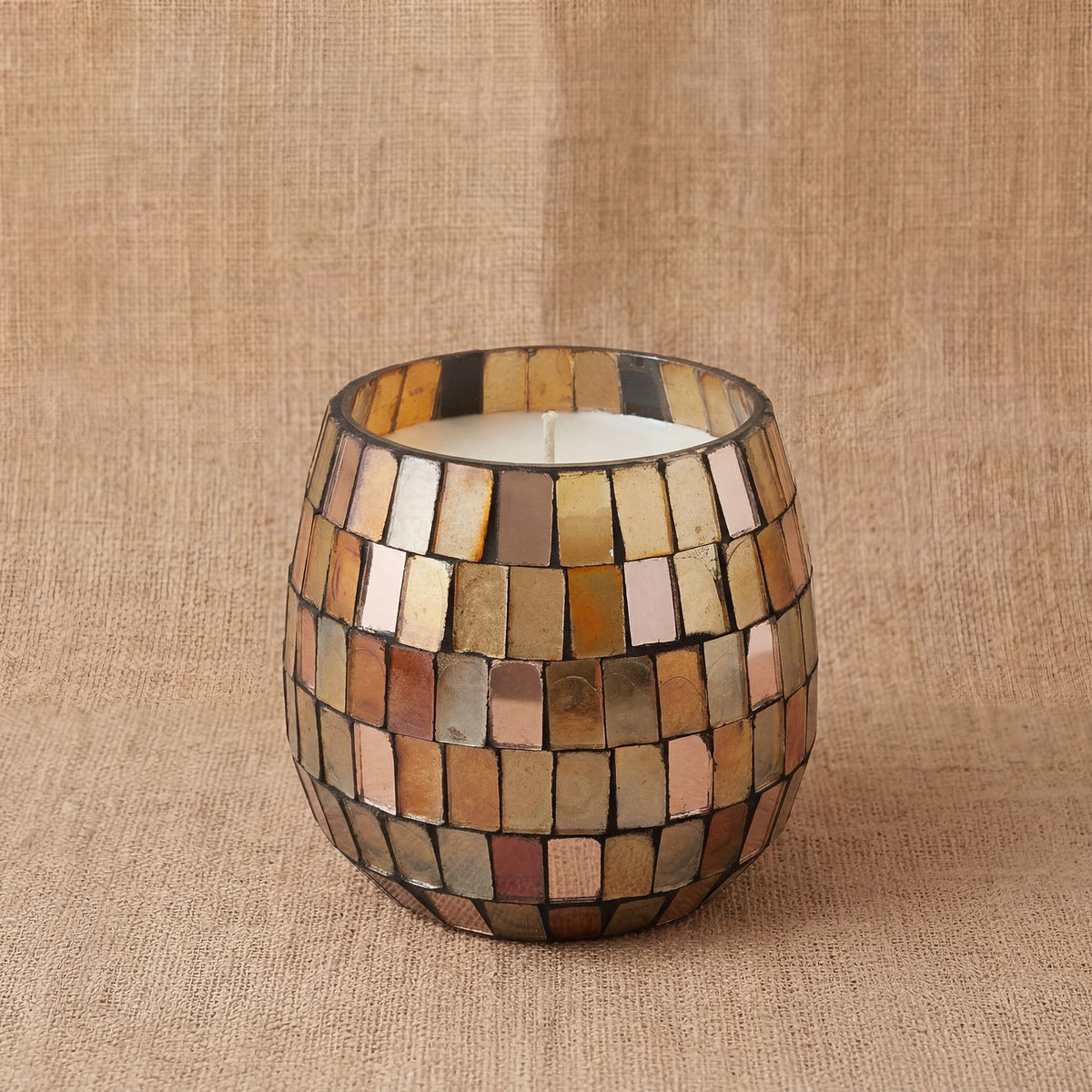 Small Glass Jar Candle - Amber Mosaic