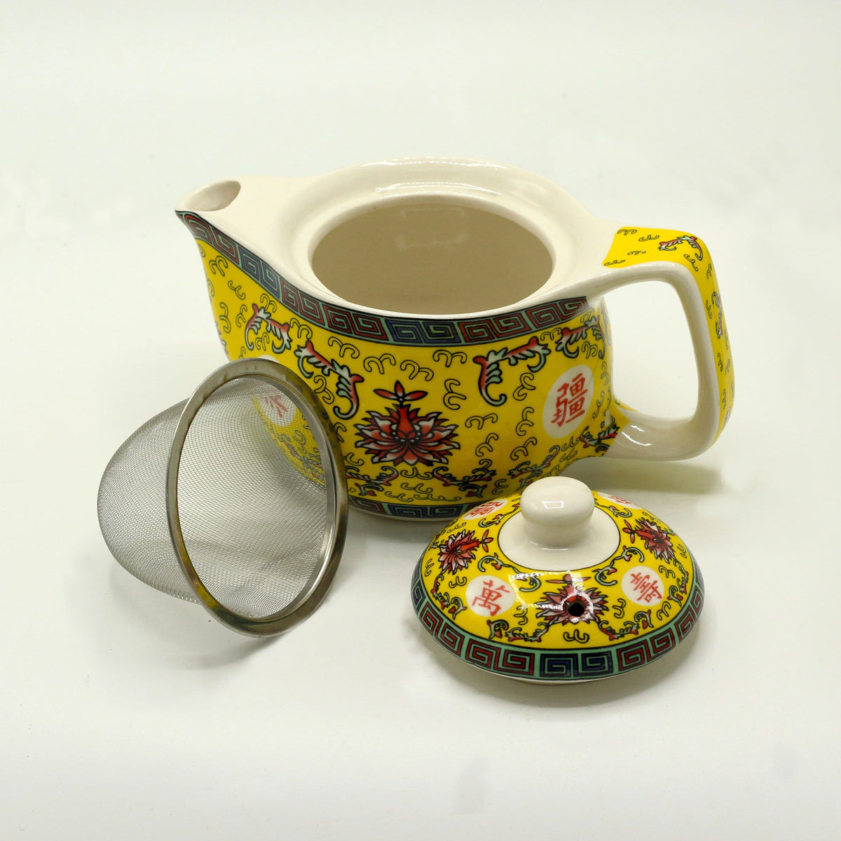 Small Herbal Teapot with Strainer - Long Life Design – view 2