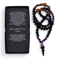 Lava Stone and Amethyst Necklace - Embracing the Dark Side