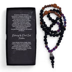 Lava Stone and Amethyst Necklace - Embracing the Dark Side