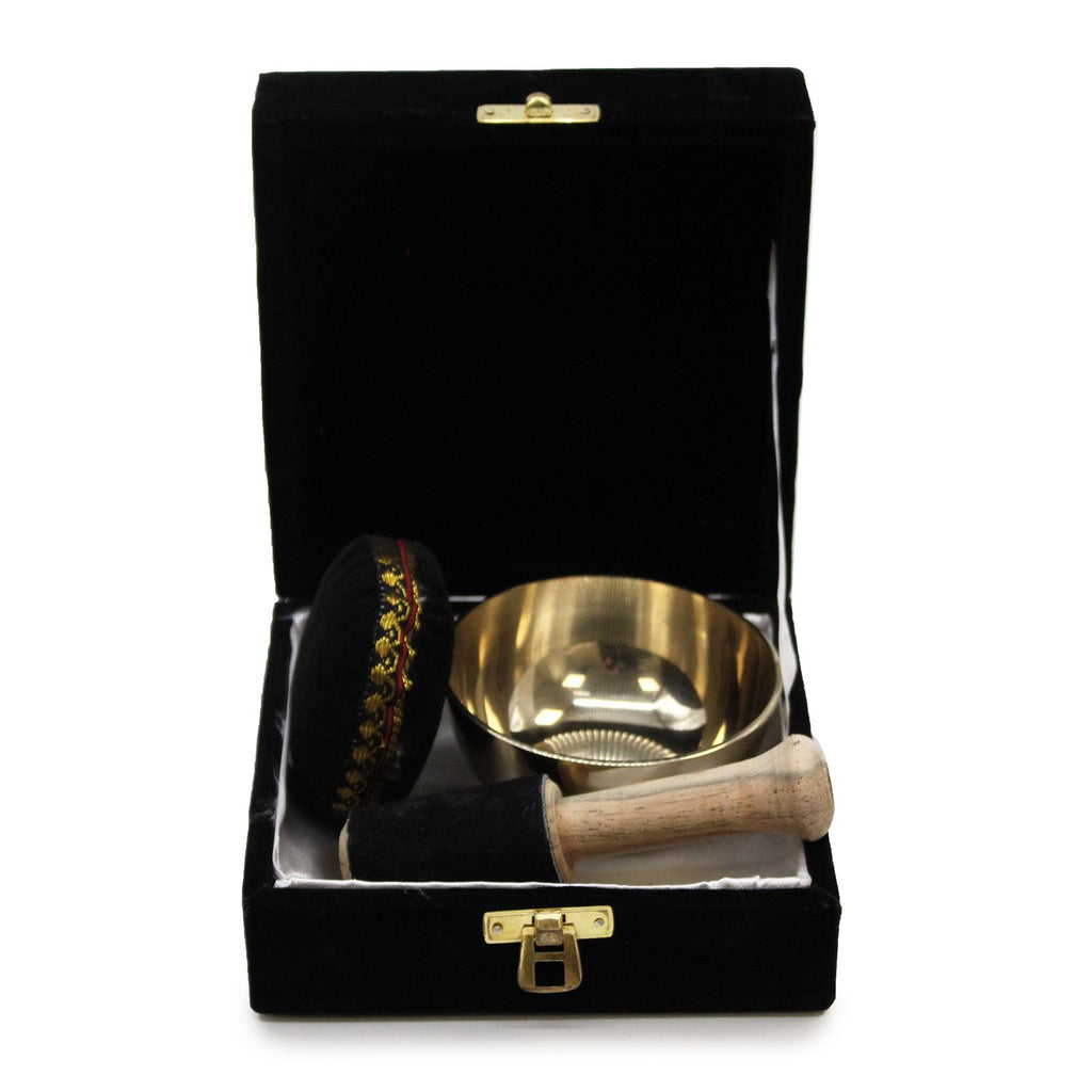 Brass Singing Bowl Gift Set - 9cm – view 4