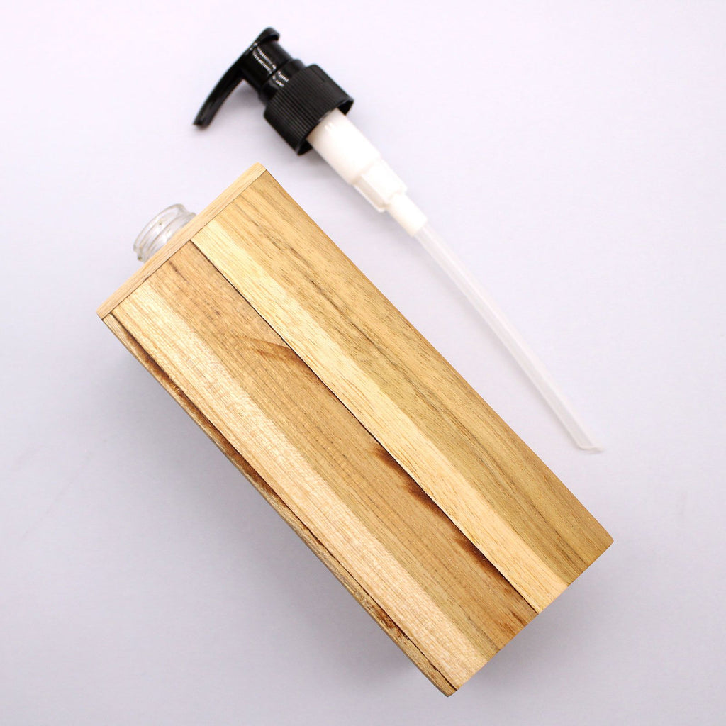 Natural Teakwood Soap Dispenser - Square – view 2