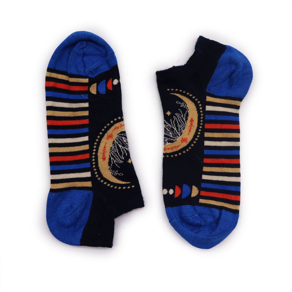 Hop Hare Bamboo Low Trainer Socks - Lunar Phases – view 4