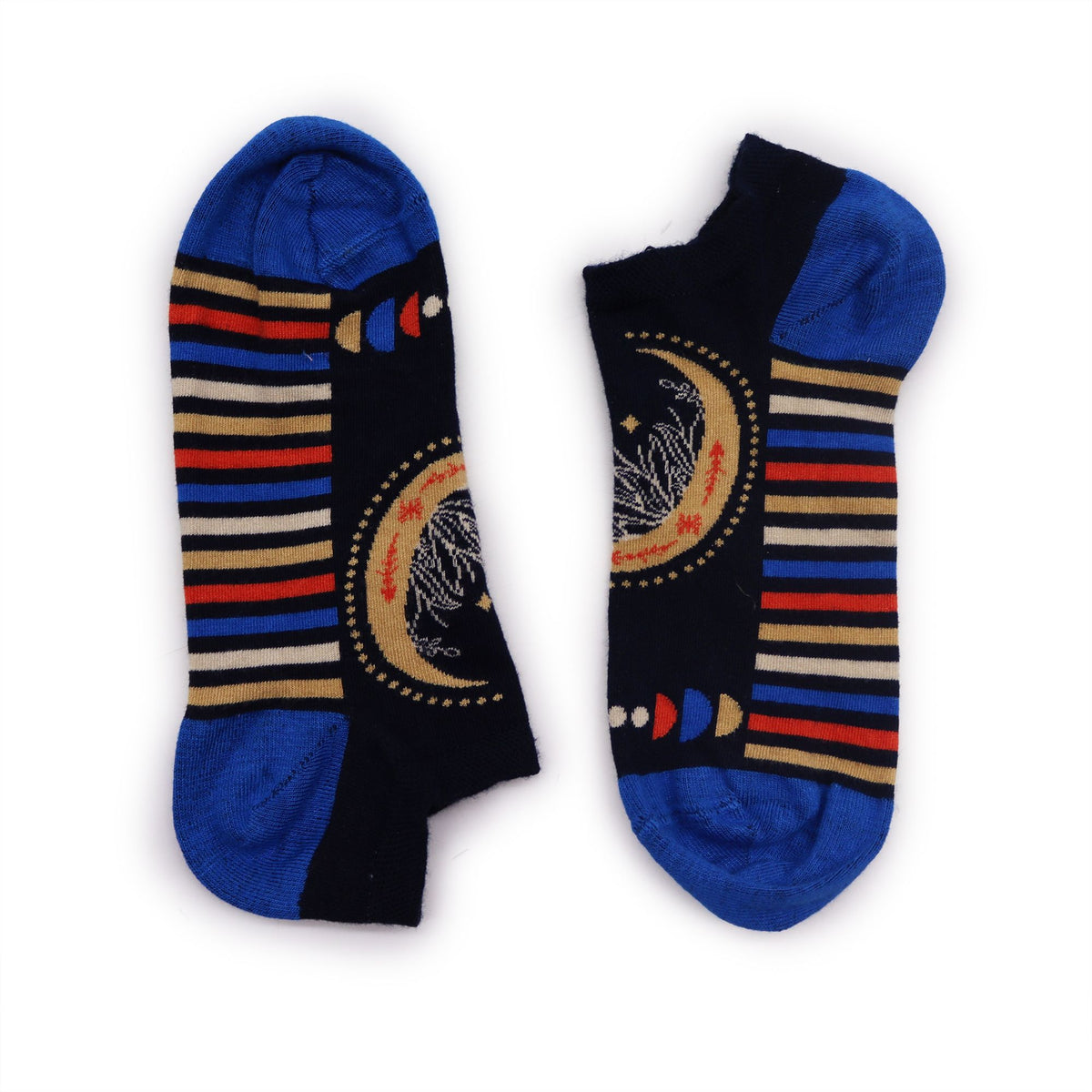 Hop Hare Bamboo Low Trainer Socks - Lunar Phases – view 4