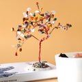 Large Multi Gemstone Tree on Natural Agate Base