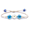 Pressed Flowers Tri-Flower Bracelet