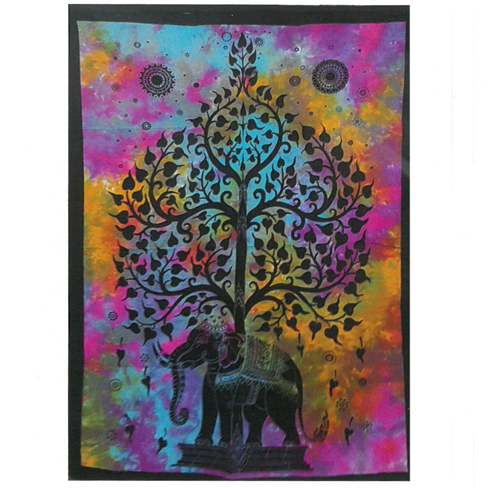 Cotton Wall Art (78x112cm) - Elephant Tree – view 2