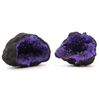 Blue Coloured Calcite Geode - Black Rock Style