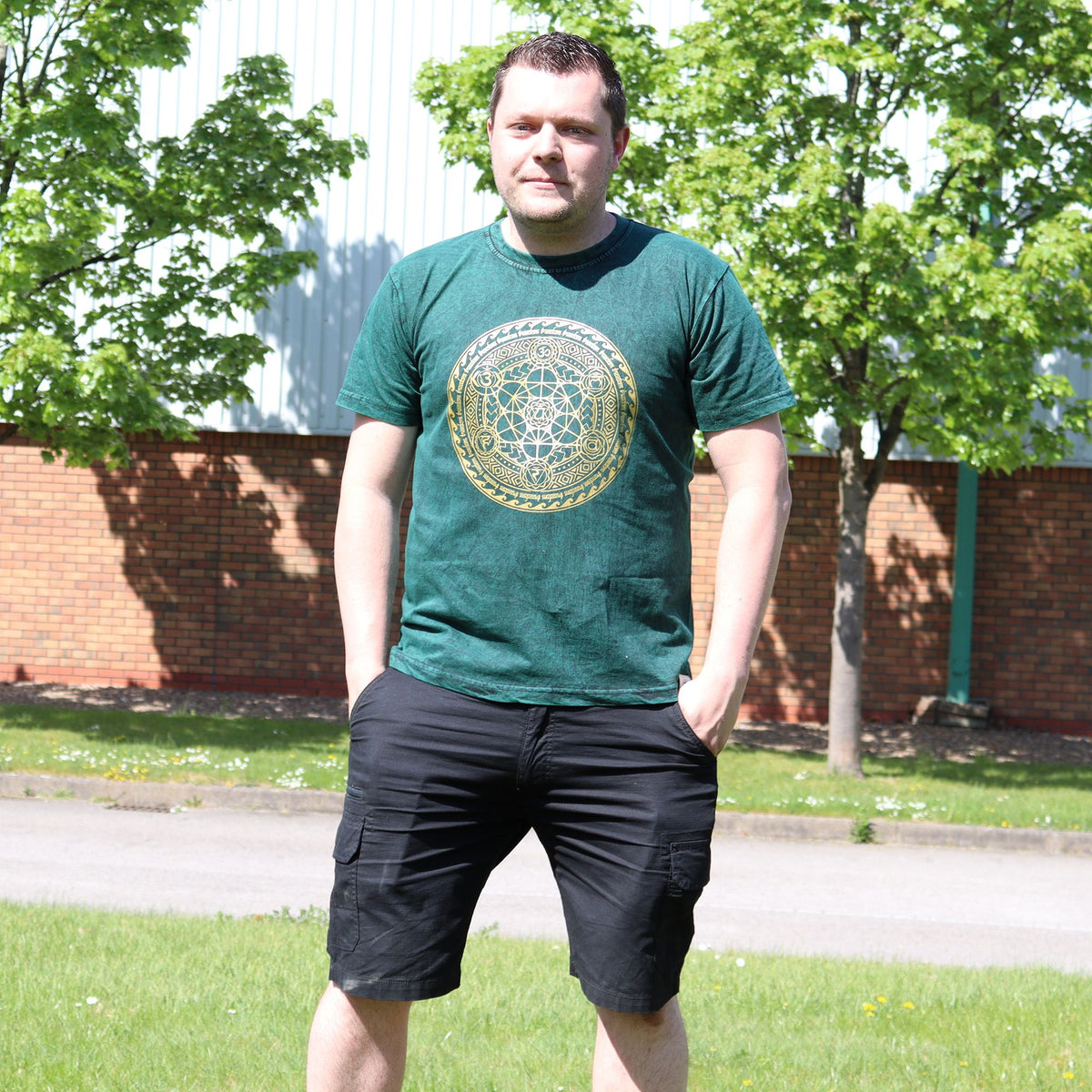 Nomad Sari Stonewashed T-Shirt - Chakra - Green - XL – view 2