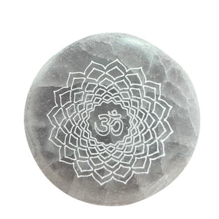 Selenite Chakra Charging Set of 7 Small Plates – view 8