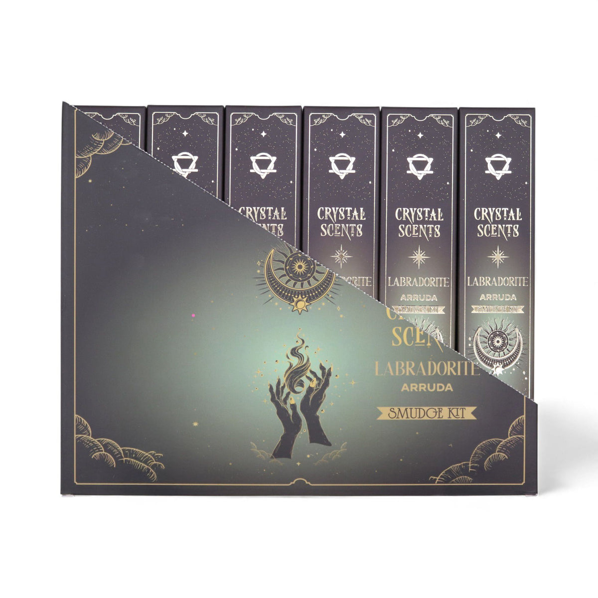 Labradorite Crystal Scents Smudge Incense Sticks - Arruda – view 3