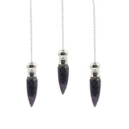 Secret Cavity Pendulum - Amethyst, Silver Plated
