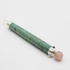 Verdant Heart Wand - Ruby Fuchsite and Rose Quartz Sphere - 23cm – view 3