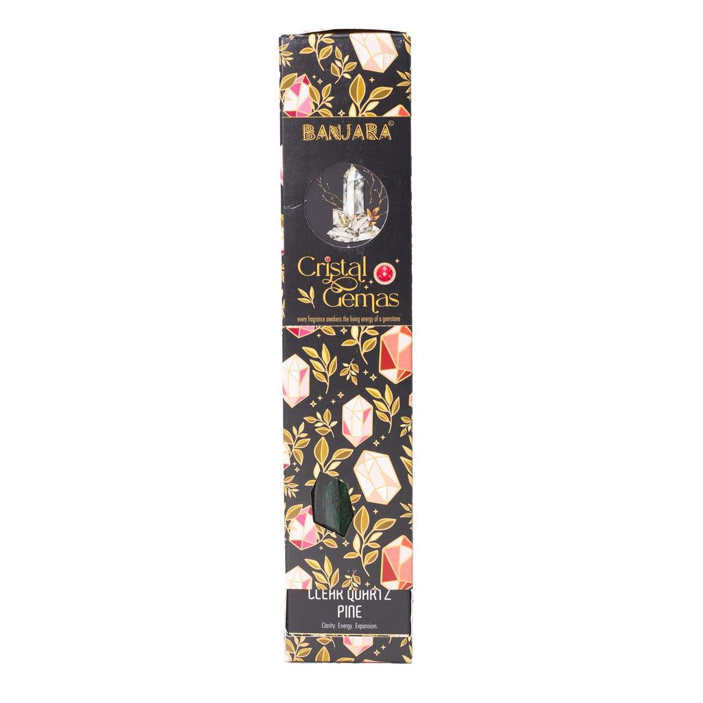 Banjara Crystal Gemas Incense Sticks - Clear Quartz Pine