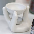 Helping Hand Ceramic Oil Burner in White