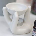 Helping Hand Ceramic Oil Burner in White