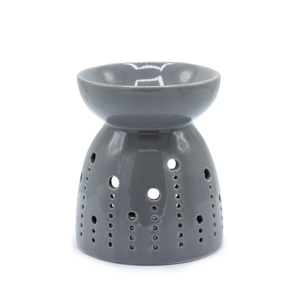 Bubbles Cutout Ceramic Oil Burner - Grey – view 2