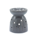 Bubbles Cutout Ceramic Oil Burner - Grey – view 2