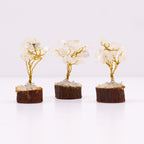 Rock Quartz Mini Gemstone Tree on Wood Base, 15 Stones – view 5
