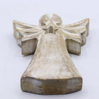 Mango Wood Angel - Whitewash, Star Cut-Out – view 5