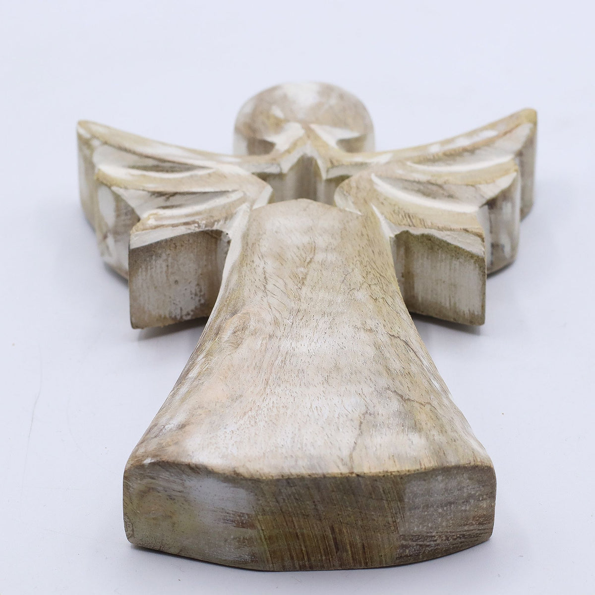 Mango Wood Angel - Whitewash, Star Cut-Out – view 5