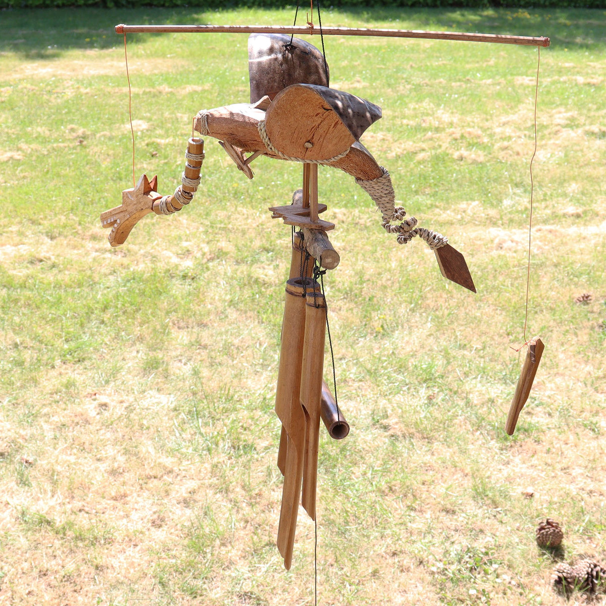 Coconut Dragon Wind Chime - 30 x 90 cm – view 4