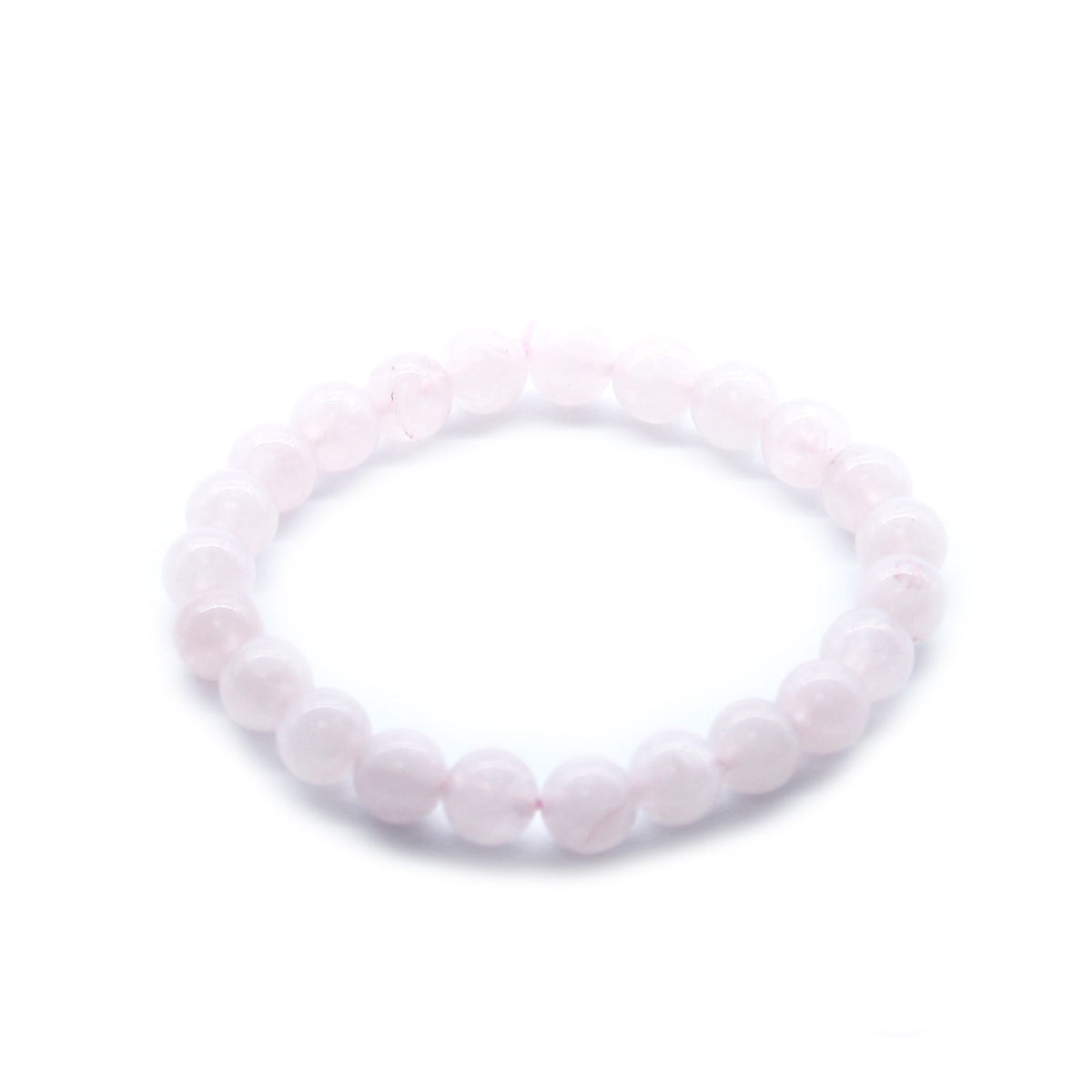 Power Bracelet - Rose Quartz Beads 8mm