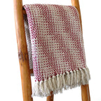 Ruby Two Tone Cotton Throw with Tassels 125 x 150 cm – view 5