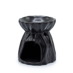 Ceramic Oil Burner - Geometric Cutout - Black – view 2