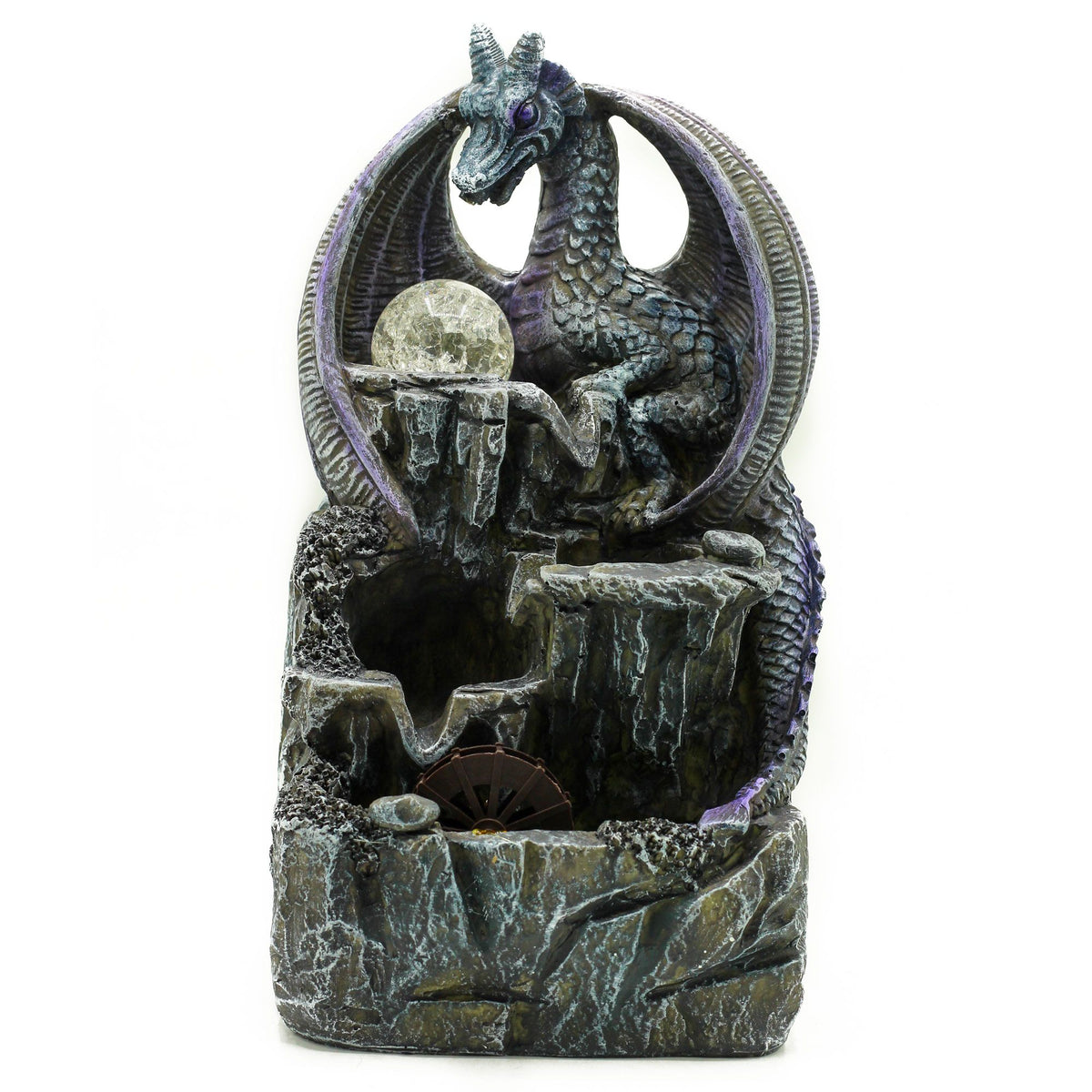 Purple Dragon Tabletop Water Feature, Crystal Ball – view 2