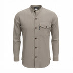 Nomad Sari Grandad Shirt - Grey Stone - Large