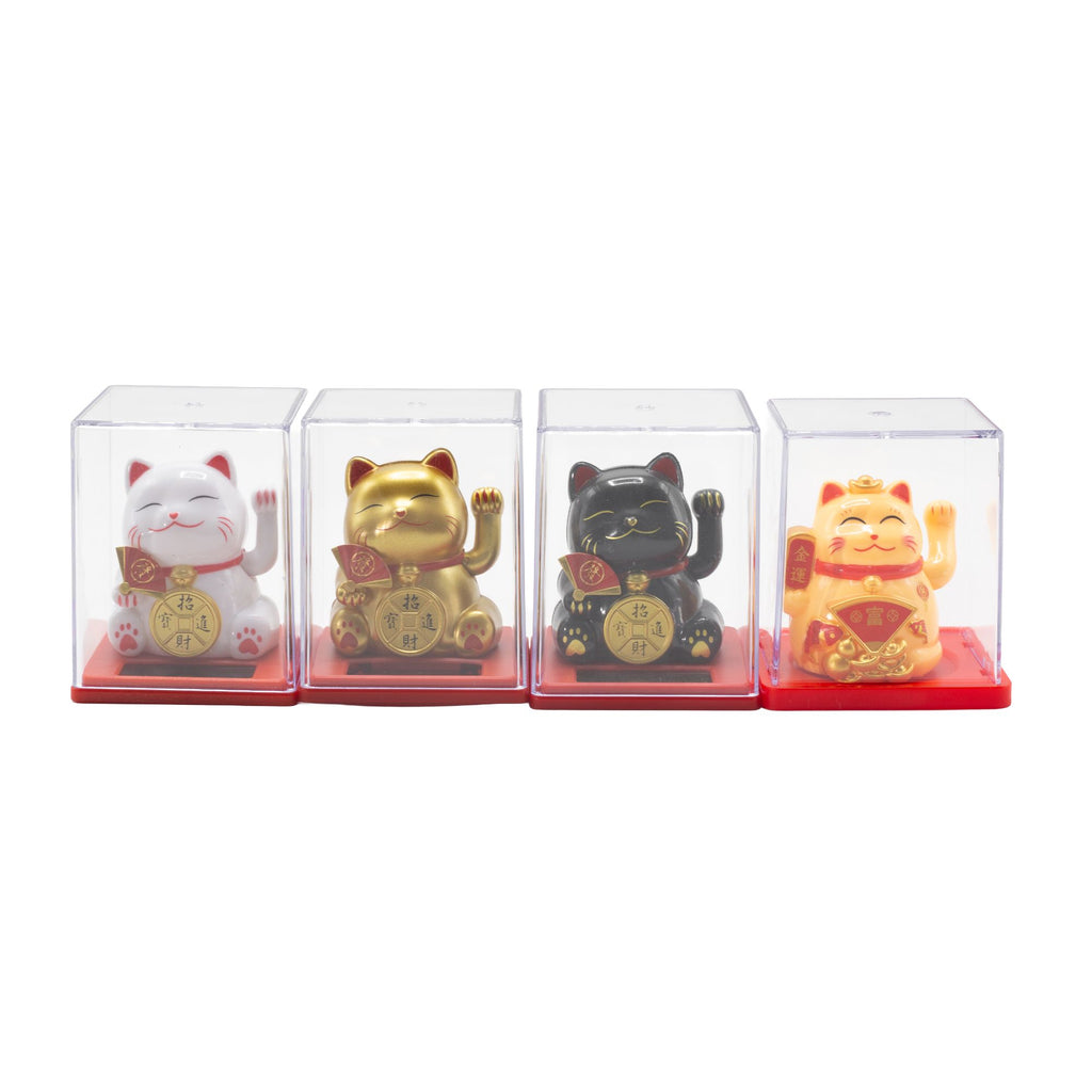 Mini Solar Money Cat in Display Box - White – view 8