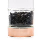 Crystal Glass Tea Infuser Bottle - Rose Gold - Onyx – view 3