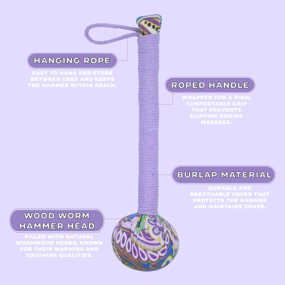 Lavender Wormwood Massage Hammer – view 8
