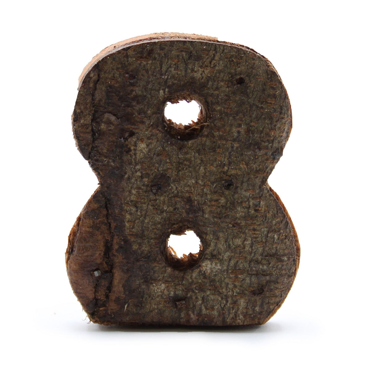 Rustic Bark Number 8 - 7cm