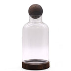 Large Ball Top Terrarium, Dark Tung Wood, 16x32cm