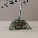 Moss Agate Gemstone Tree with Orgonite Base - 160 Stone – view 3