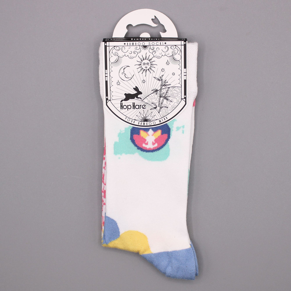 Hop Hare Bamboo Socks Meditation Print (36-40) – view 3