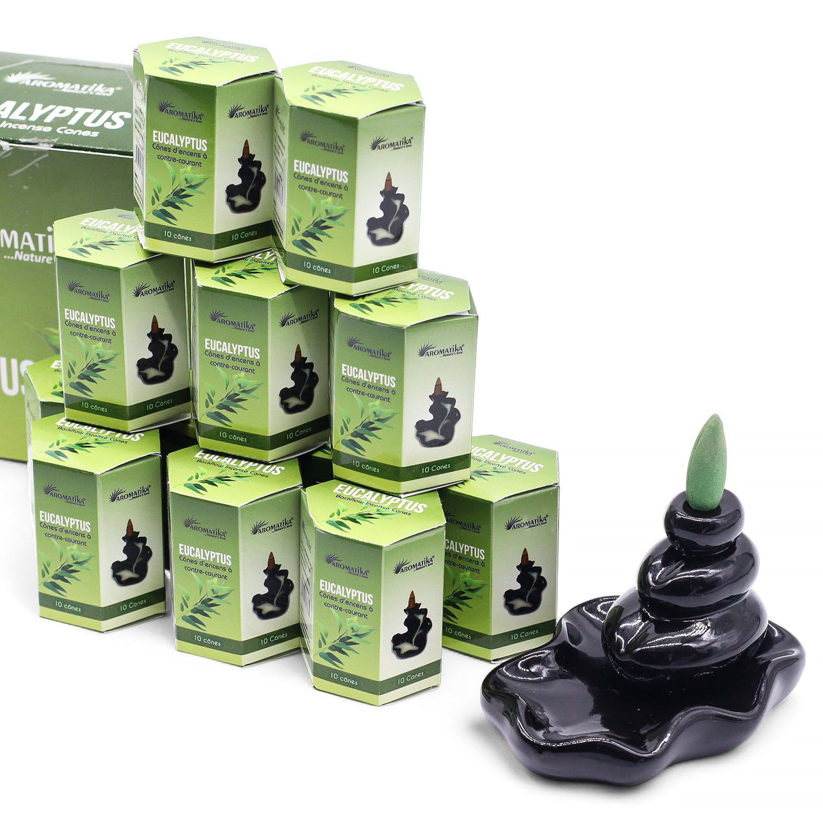 Aromatika Eucalyptus Backflow Incense Cones Pack of 10