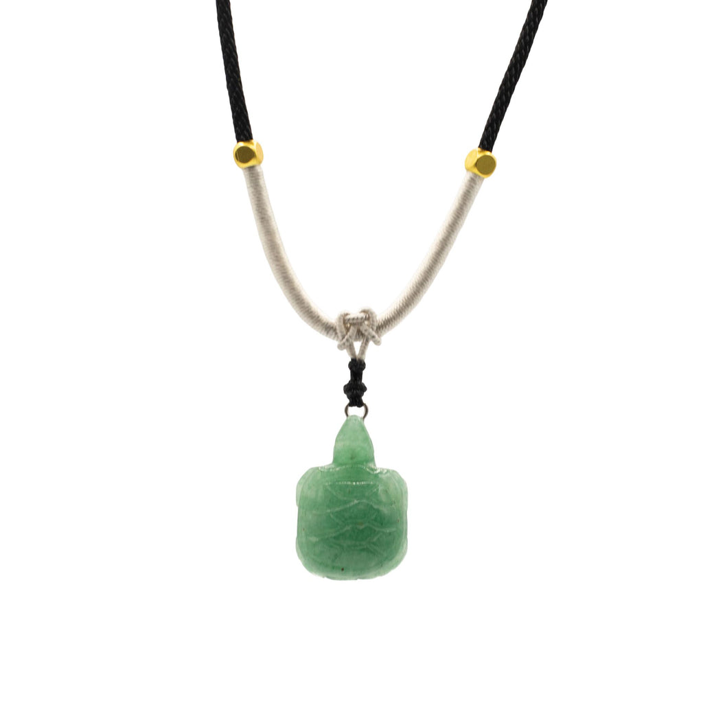 Jade Turtle Cord Necklace Pendant – view 3