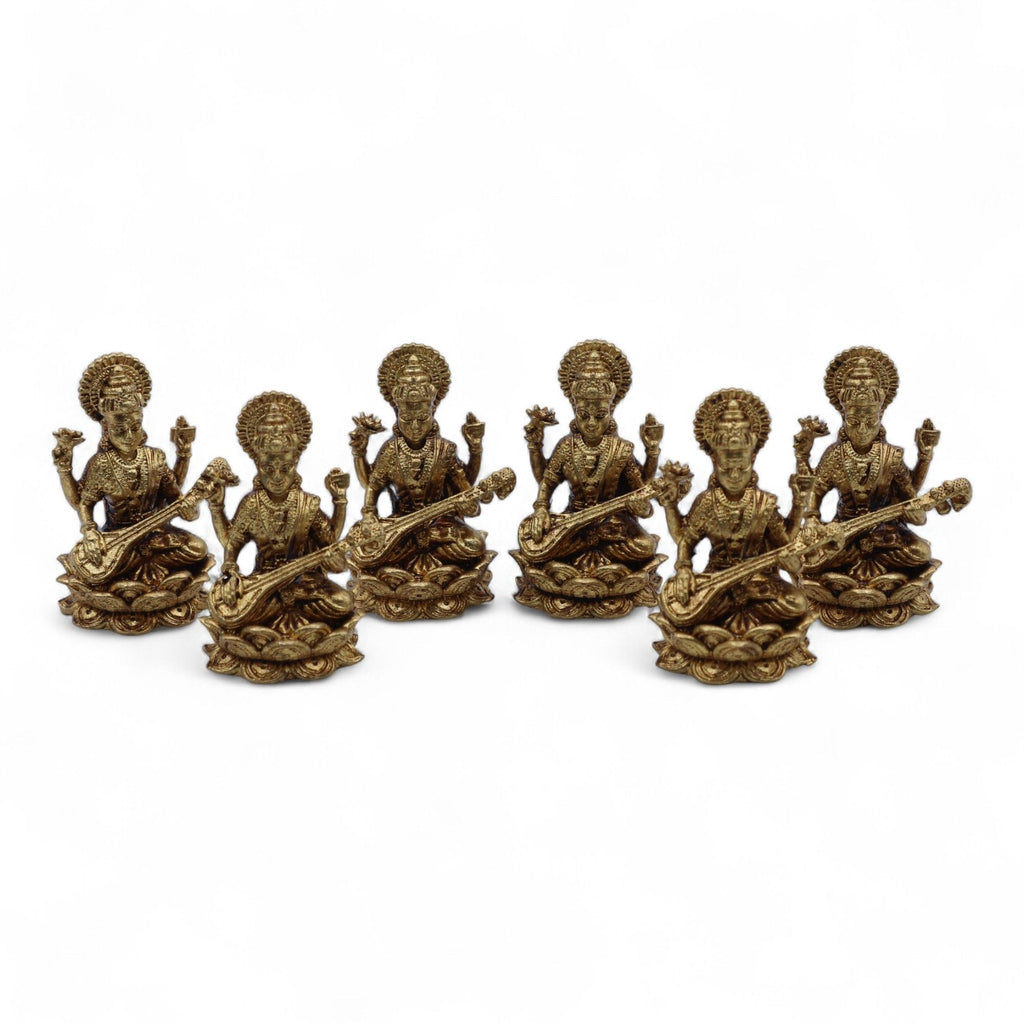 Brass Saraswati Miniature Statue - 34mm – view 7