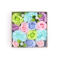 Square Soap Flower Gift Box - Baby Blessings Blue