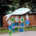 Aqua Fish Carving & Capiz Shell Wind Chime