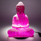 Meditation Buddha Glow Lamp - Cherry Crackle, Oval Stand – view 6