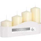 Ivory Graduated Pillar Candles 48mm Set of 4 – view 2