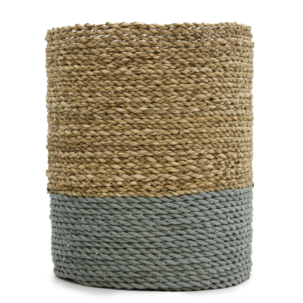 Seagrass and Grey Raffia Vase and Bin Set (2 Vases, 2 Bins) – view 8