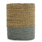 Seagrass and Grey Raffia Vase and Bin Set (2 Vases, 2 Bins) – view 8