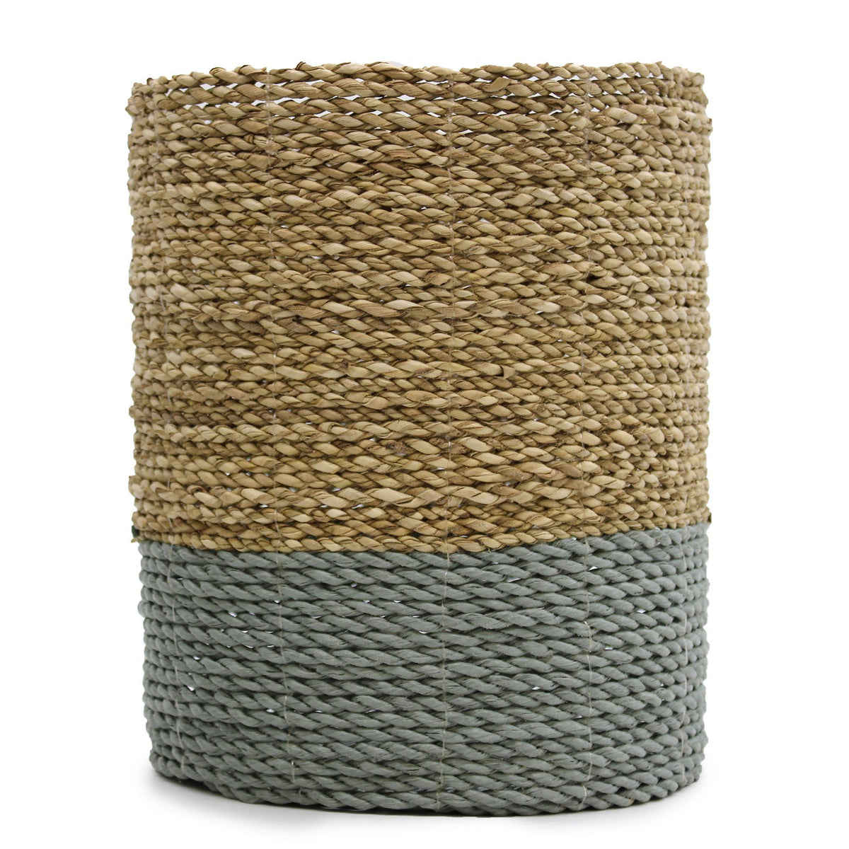 Seagrass and Grey Raffia Vase and Bin Set (2 Vases, 2 Bins) – view 8