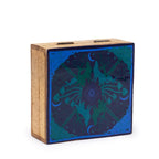 Enamelled Mango Wood Square Box 13.5x13.5x6cm